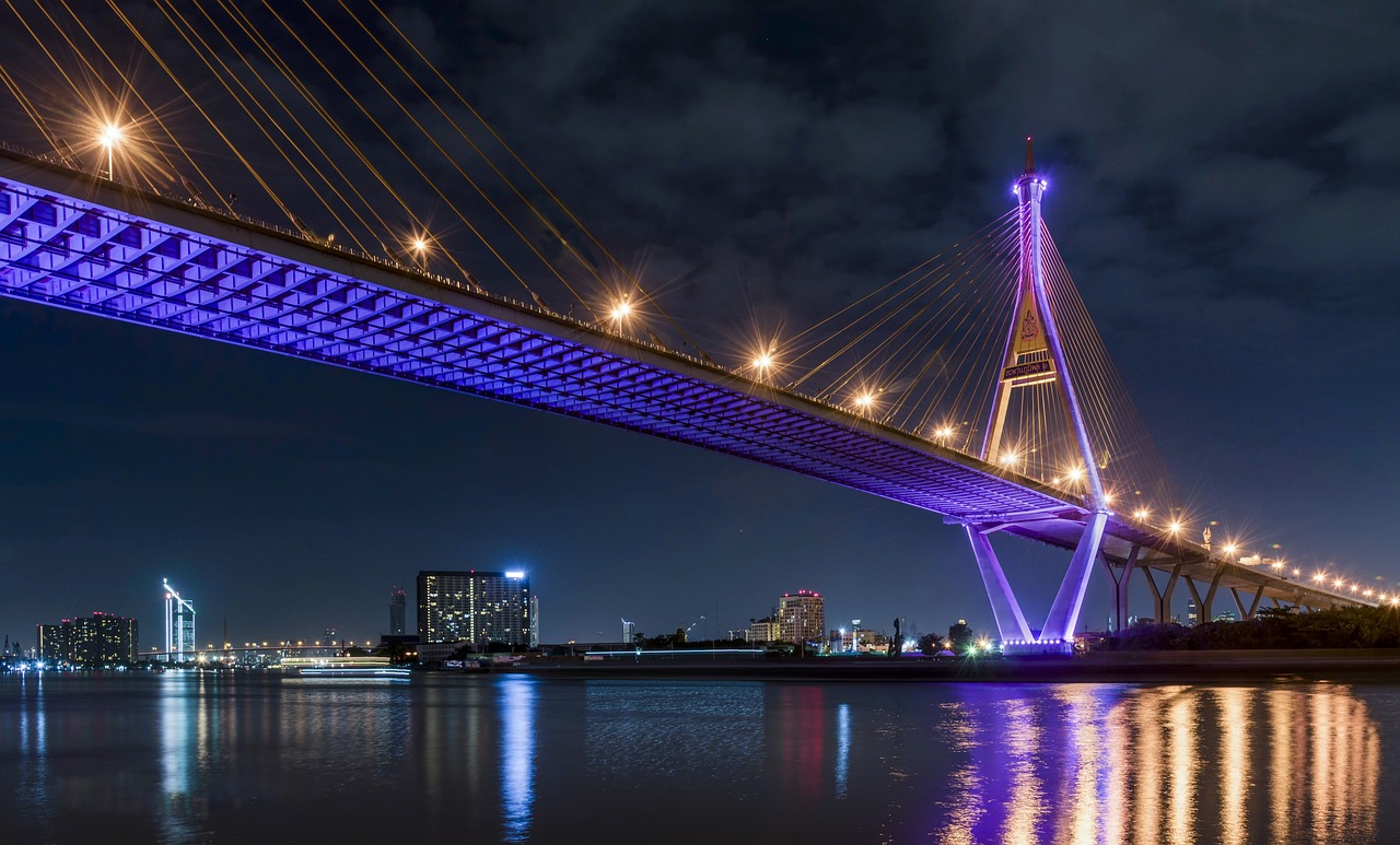 bridge over city representing company in thailand